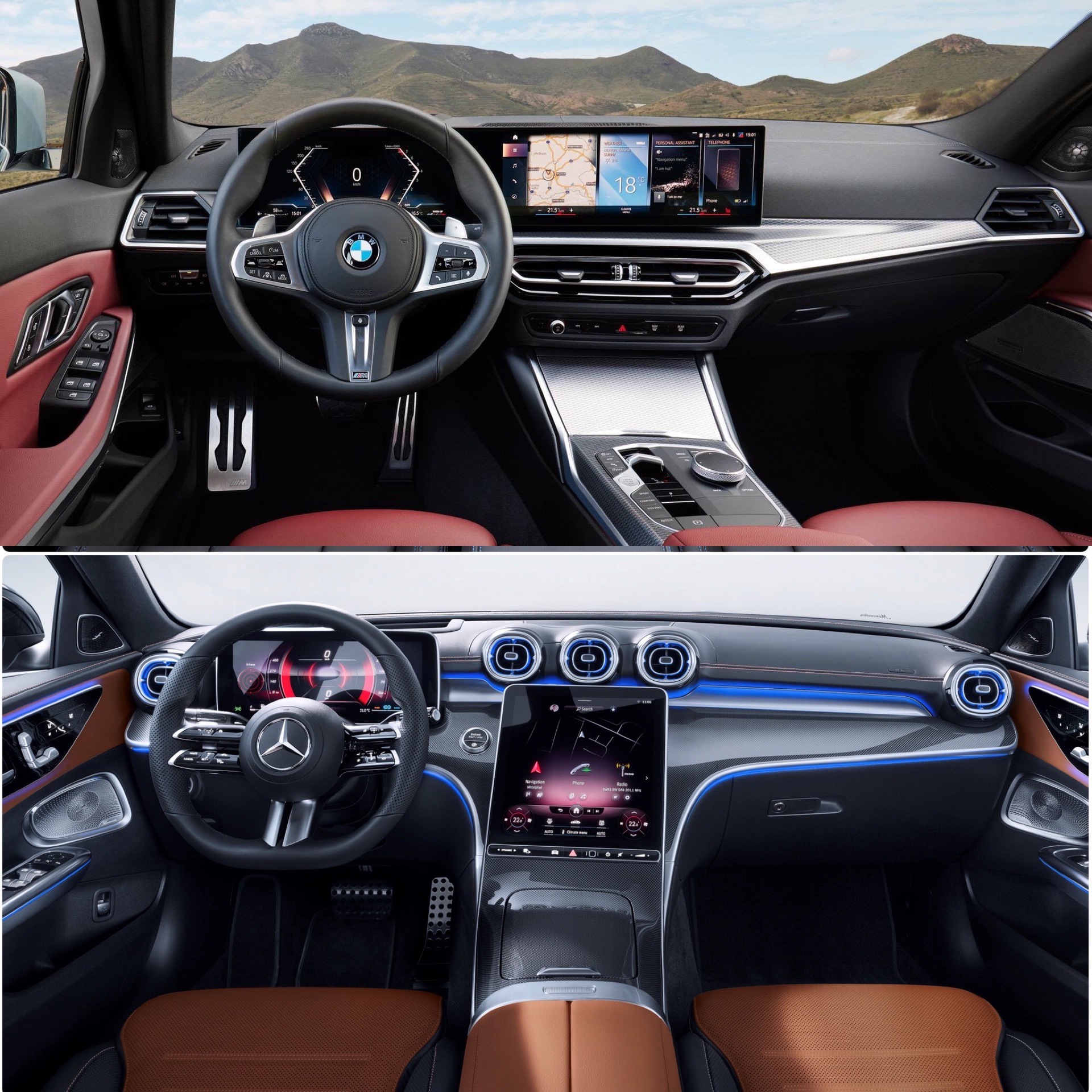 Photo Comparison BMW 3 Series Facelift vs MercedesBenz CClass