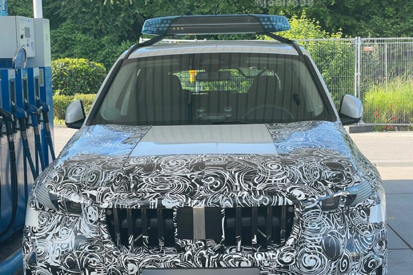 2023 BMW X1 Camouflaged Police Car Spotted At Gas Station