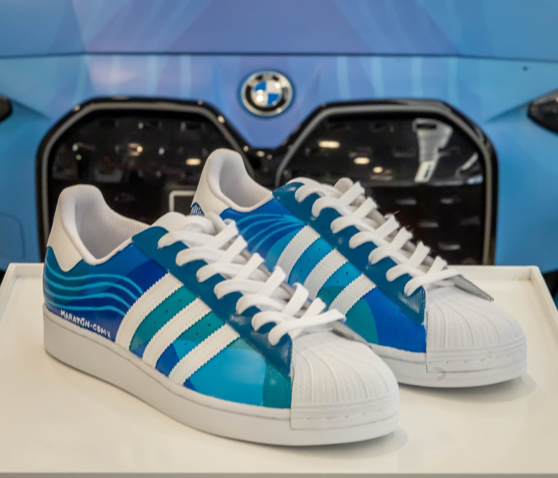 emulsion Collecting leaves Specificity BMW x Adidas releases limited edition Superstar tennis sneakers