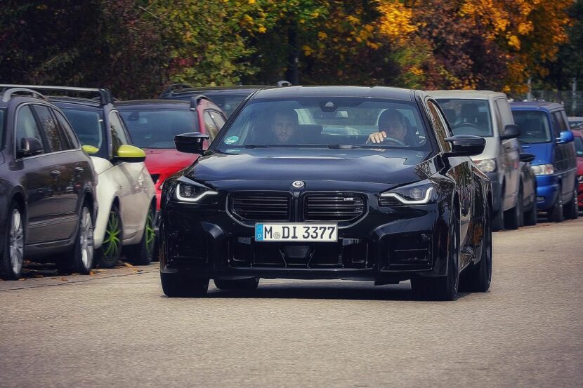 The 2023 BMW M2 (G87) in Sapphire Black spotted on the road