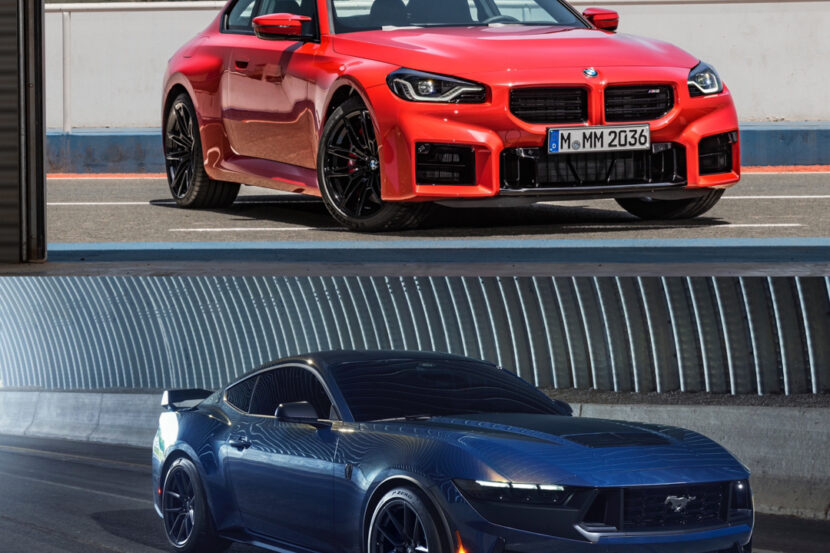 Photo Comparison: 2023 BMW M2 vs 2023 Ford Mustang Dark Horse