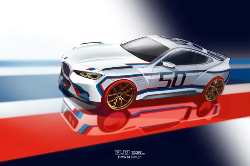 2023 BMW 3.0 CSL Official Design Sketches Are Wallpaper Material
