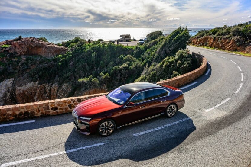 2023 BMW 7 Series Aventurine Red Visits France For Photo Shoot