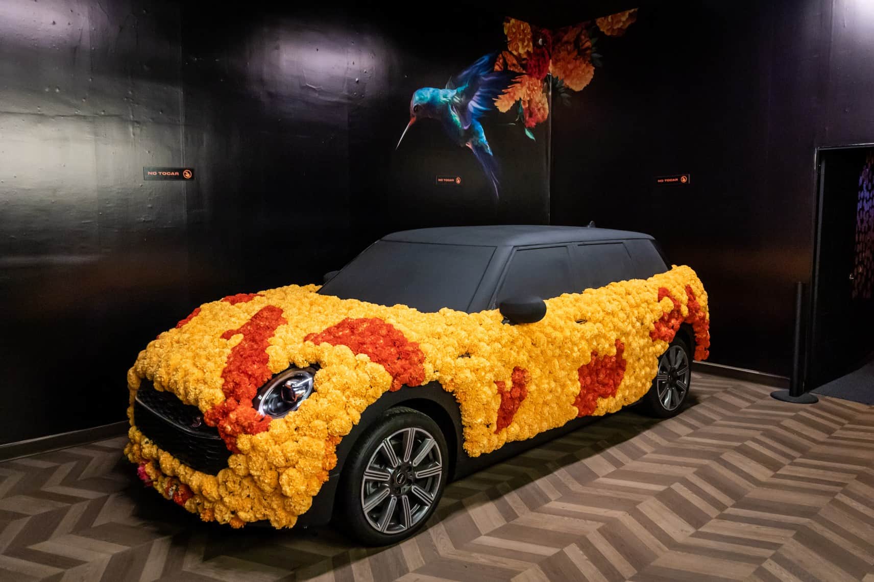 MINI Clubman covered with Mexican Marigold Flowers 1