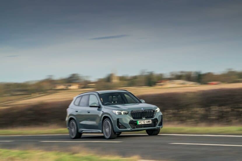 BMW X1 in Cape York Green in motion
