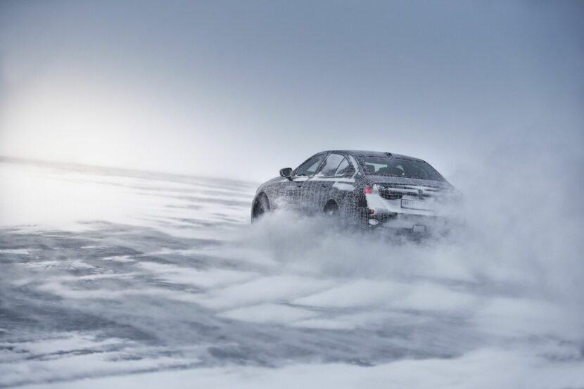 BMW i5 Conquers Winter Testing on Ice and Snow