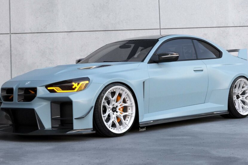 2023 BMW M2 Embraces The Boxy Look In Mean Rendering