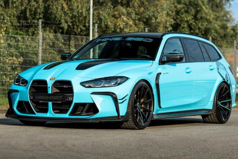 BMW M3 Touring By Manhart Has 650 HP And Baby Blue Wrap