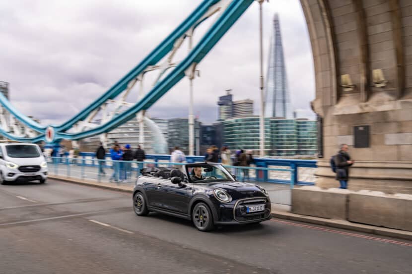 The MINI Cooper SE Convertible Looks at Home in London