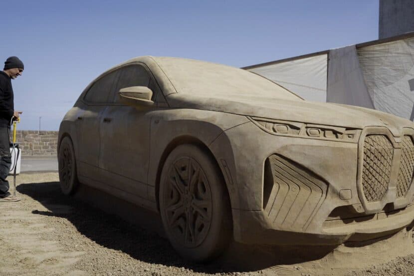 Sand Sculpting: Witness an Artist Craft a BMW iX from Sand