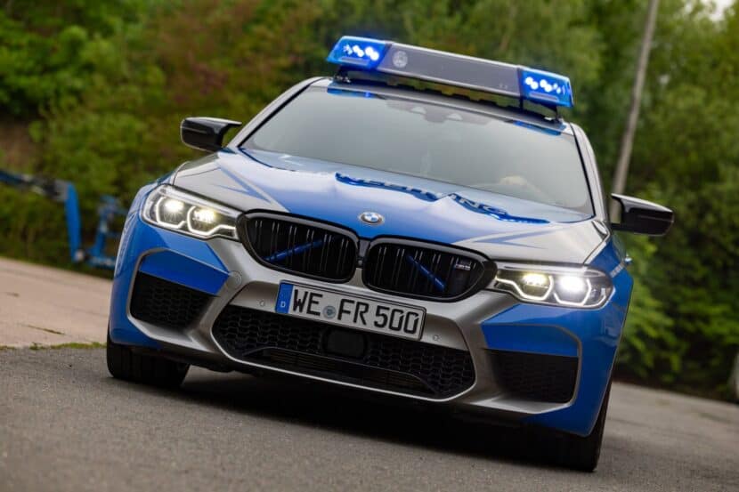 BMW M5 Takes on the Look of a Police Car with Livery and Lights