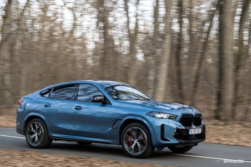 What the 2025 BMW X6 looks like from the front three-quarter view