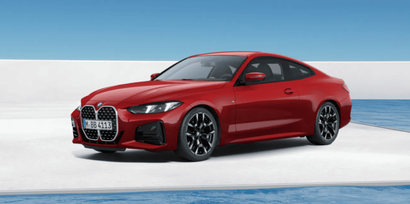 2025 BMW 4 Series Configurator - Fire Red front 3/4 view