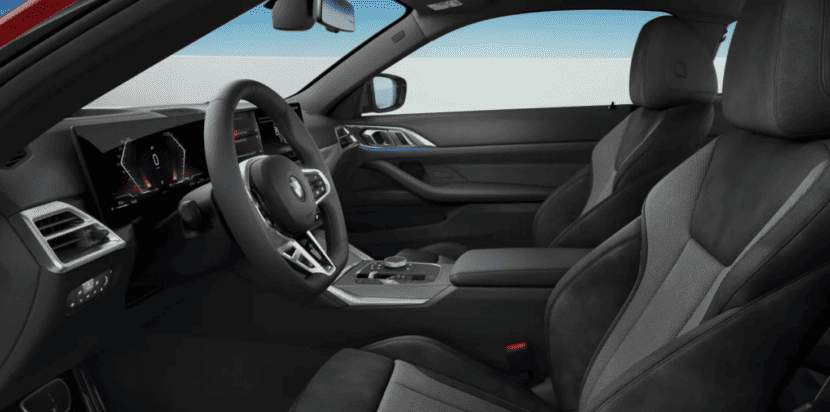 Interior of the 2025 BMW 4 Series via the online configurator 