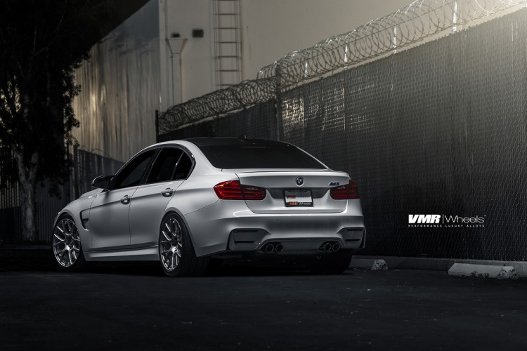 Alpine White BMW F80 M3 Equipped With VMR Wheels