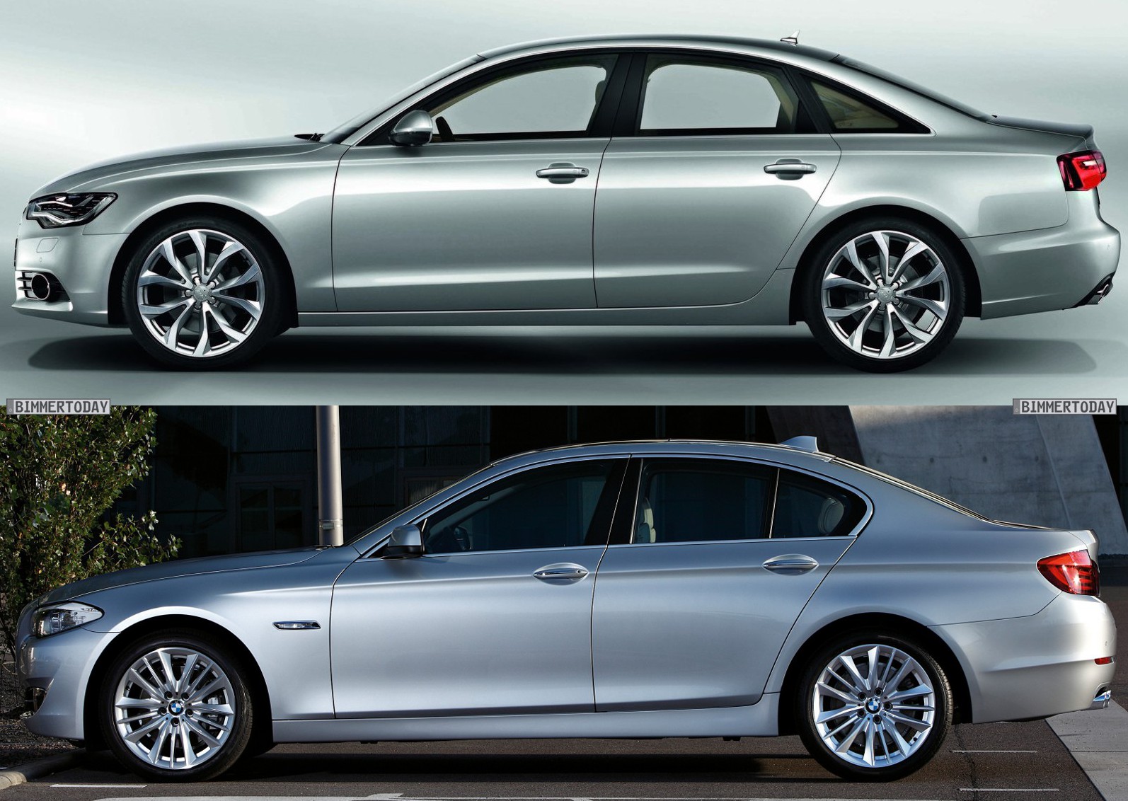 Photo Comparison New 2012 Audi A6 vs. 2011 BMW 5 Series