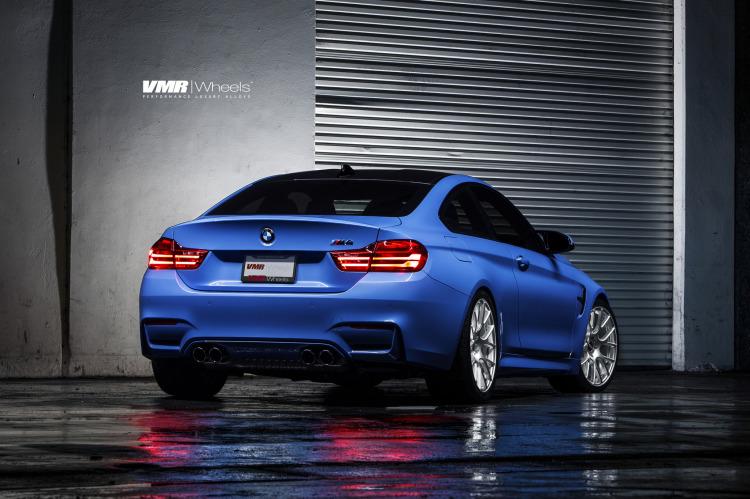 BMW F82 M4 Yas Marina Blue On VMR Wheels