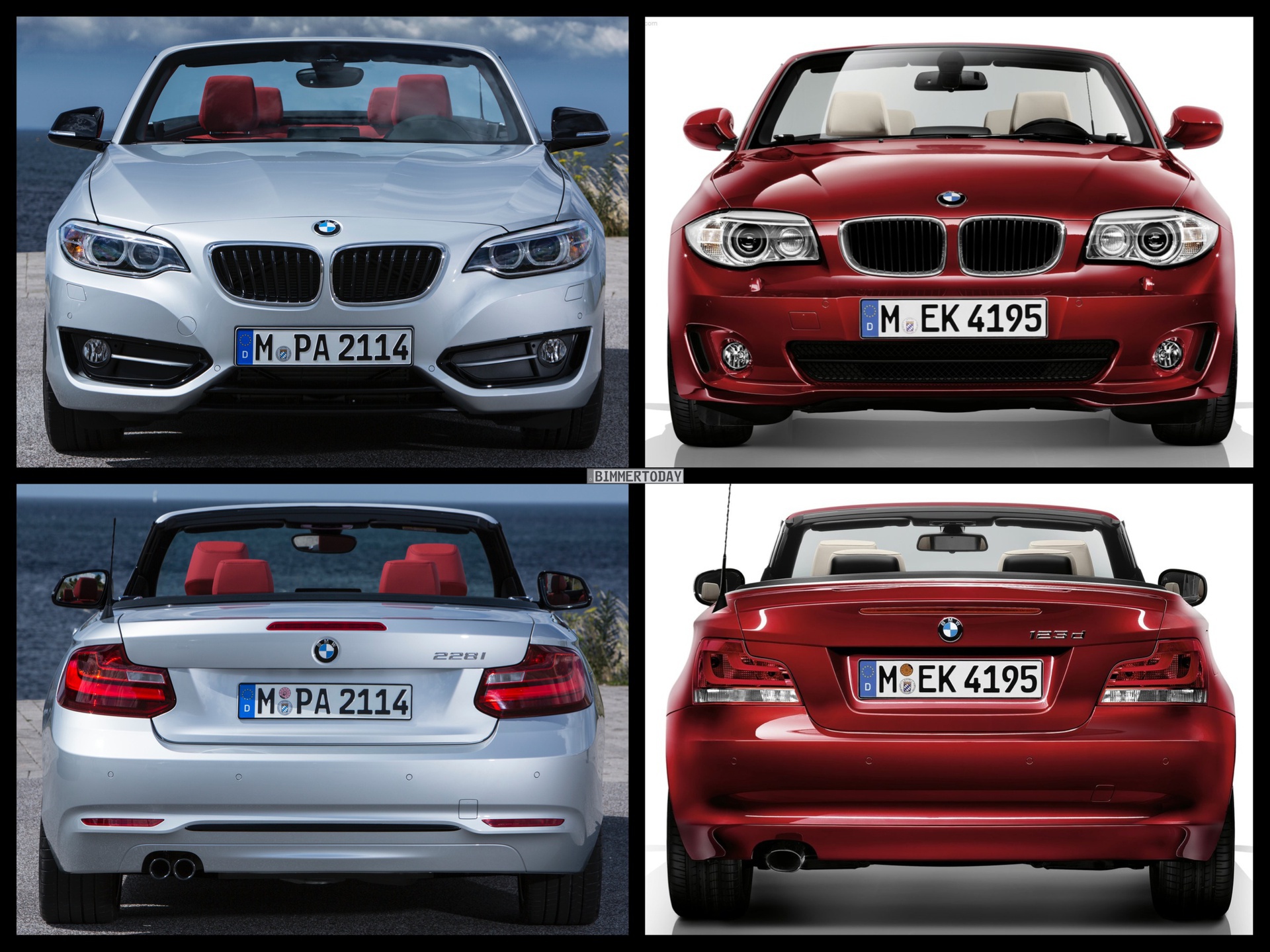 Bild Vergleich BMW 2er F23 1er E88 Cabrio 2014 05
