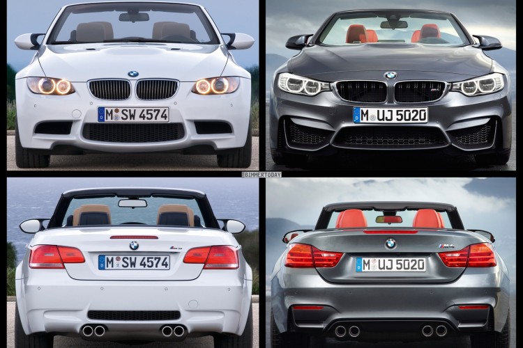 Bild Vergleich BMW M4 F83 M3 E93 Cabrio 05 750x500