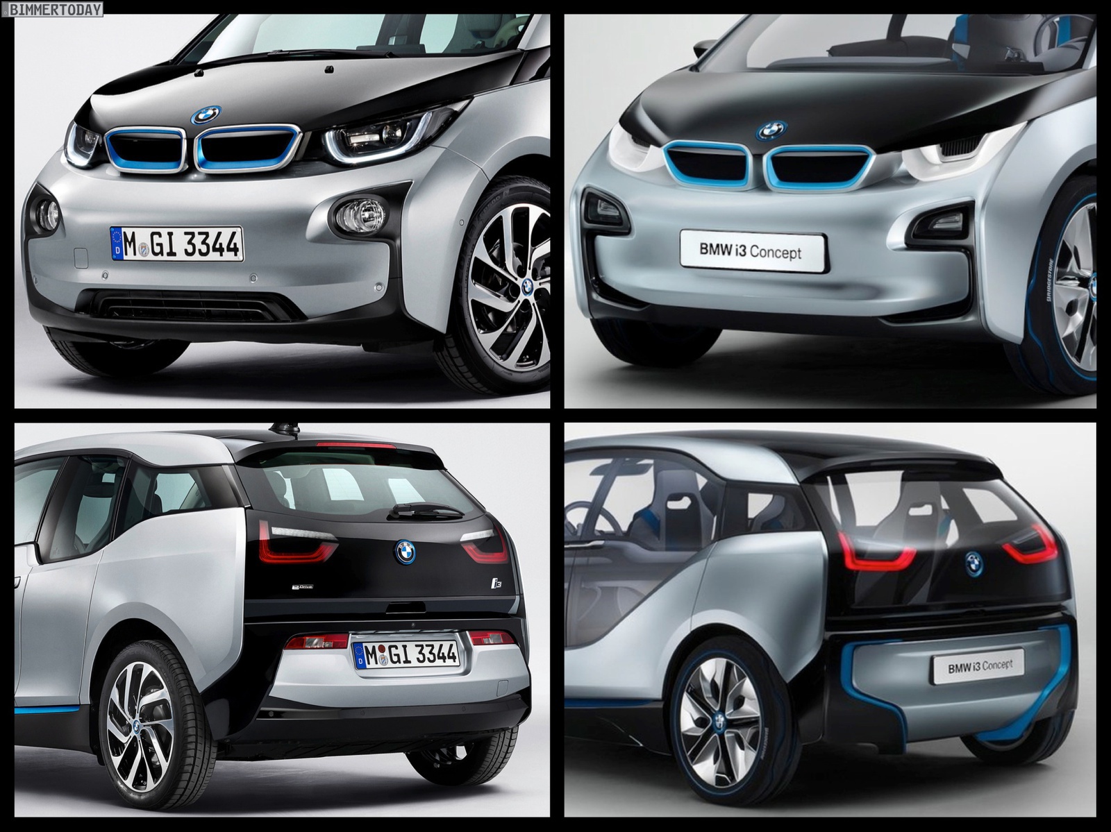 Bild Vergleich BMW i3 Concept 2011 2013 IAA