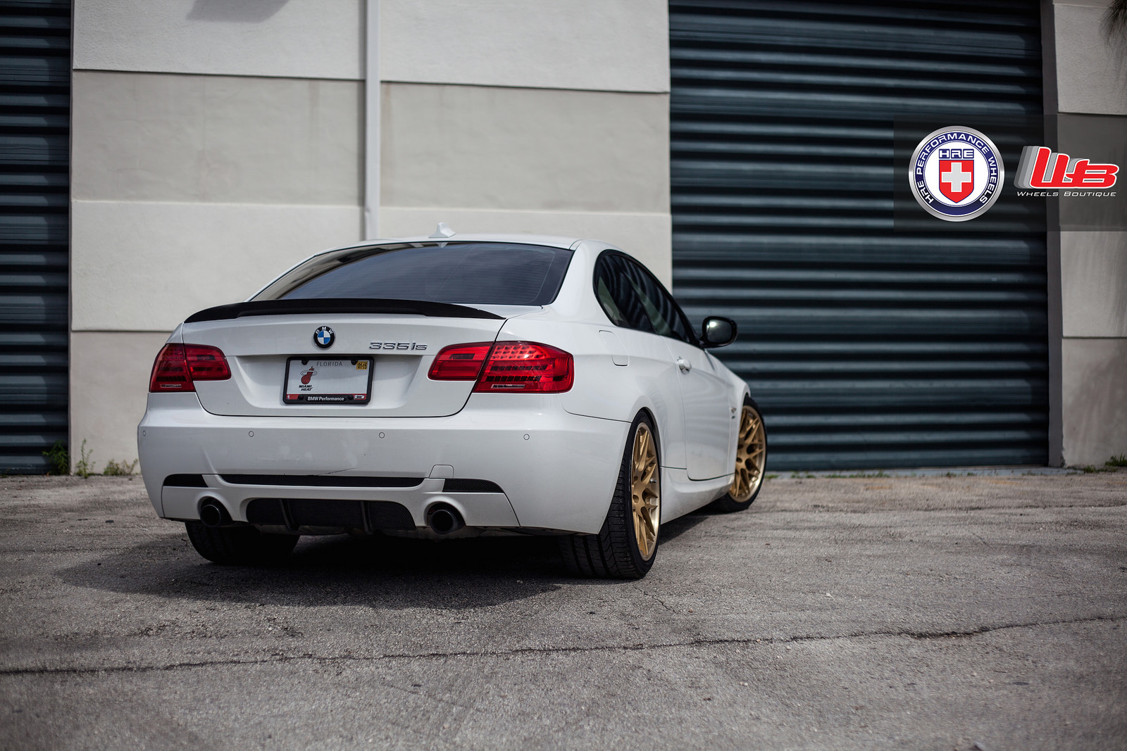 Classic Looking Alpine White BMW 335is With HRE Wheels