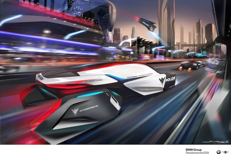 ePatrol: BMW Group DesignworksUSA shows futuristic vision of police vehicle of the year 2025