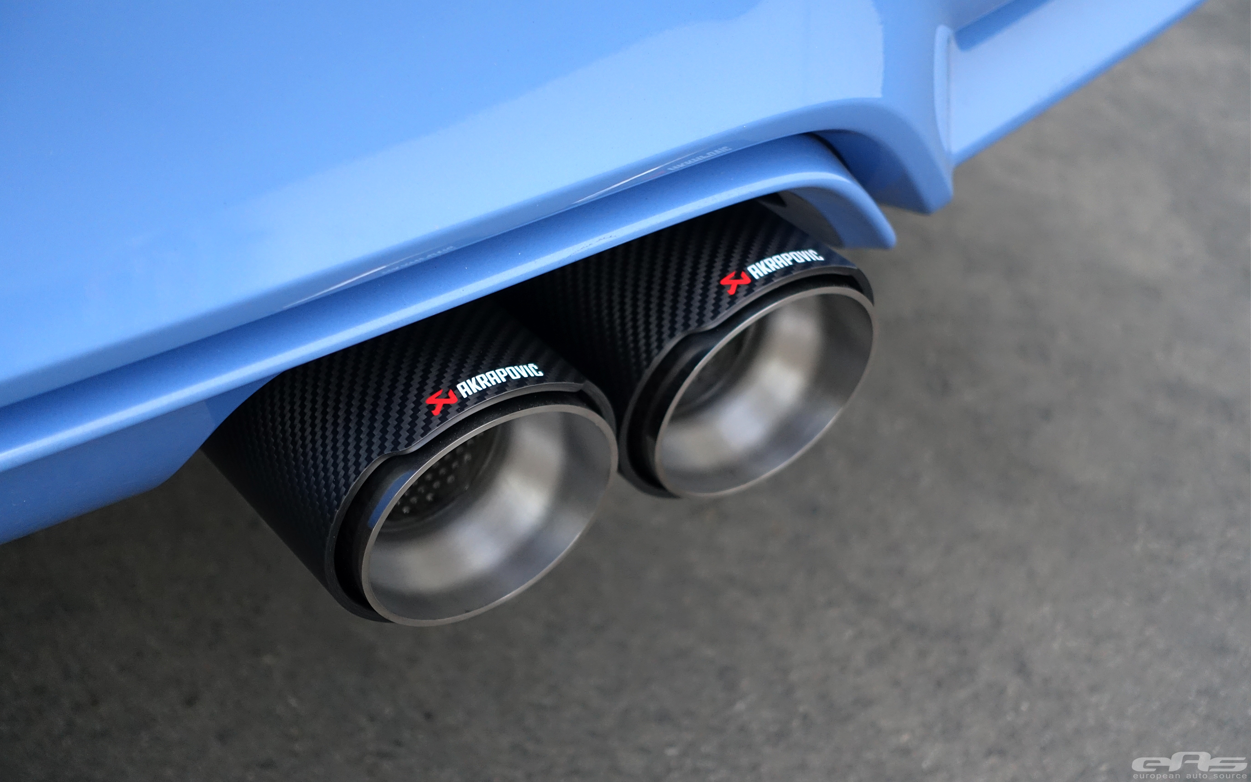 Yas Marina Blue BMW M4 Receives An Akrapovic Exhaust System