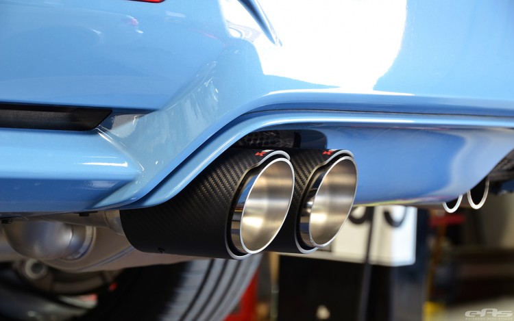 Akrapovic Exhaust And ER Downpipes For A Yas Marina Blue M4
