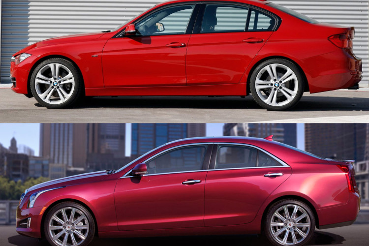 Photo Comparison: F30 BMW 3 Series vs. Cadillac ATS