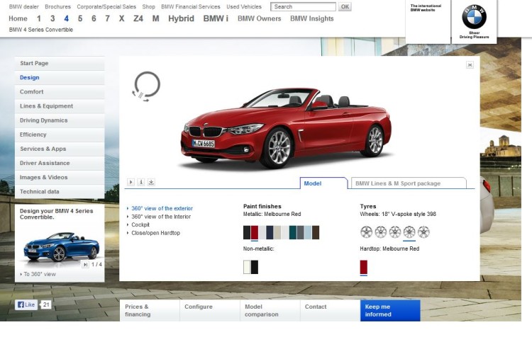 BMW 4 Series Convertible - Configurator on BMW.com